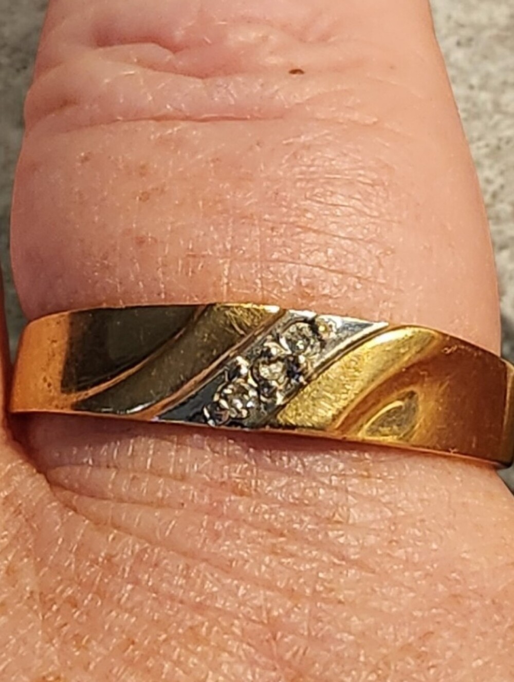 Vintage 14K Band Wit Stones ● Great Condtion ● Gender Neutral ■ FIRM》 READ BELOW